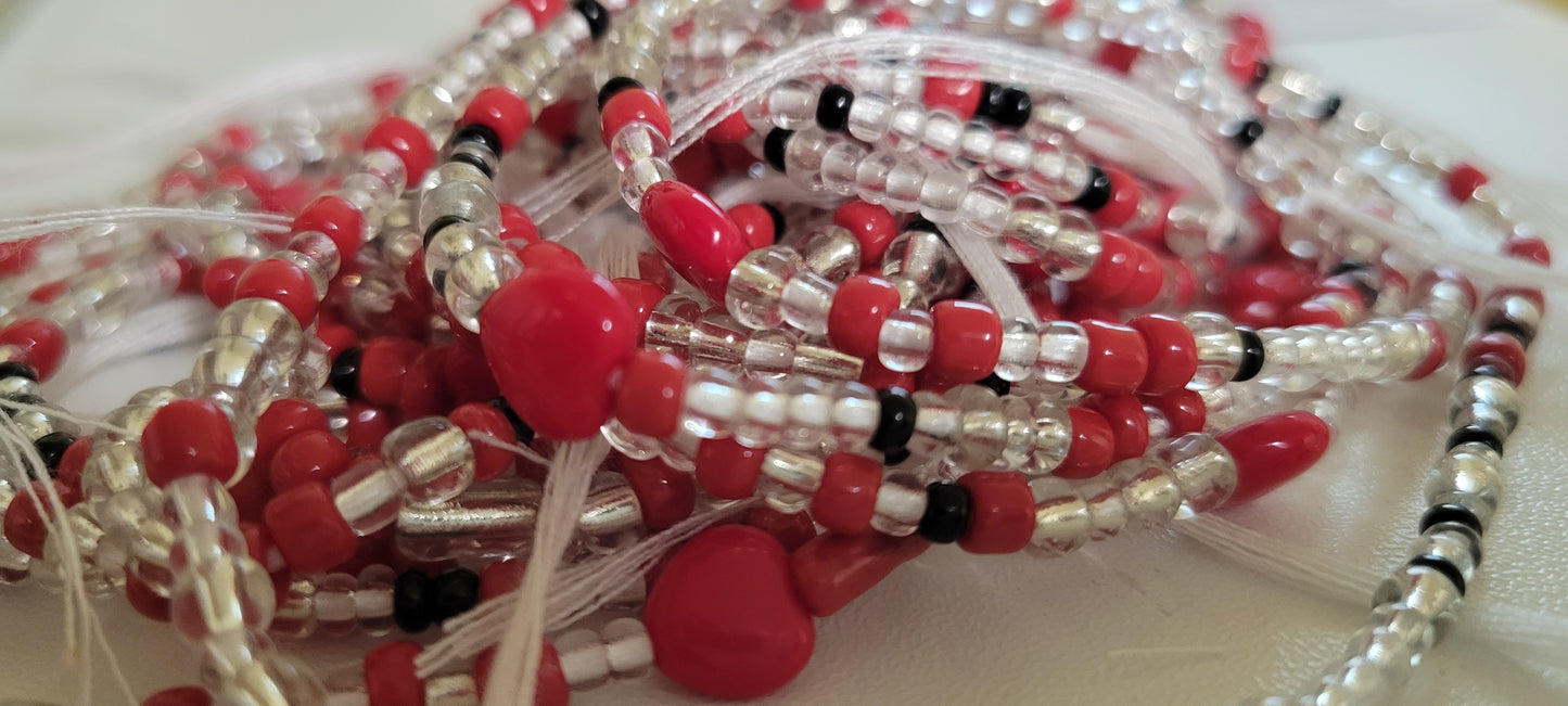 Heart Eyes Tie On Waistbeads - GBead Adornments