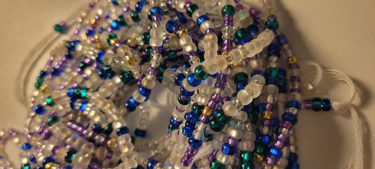 Mardi Gras Tie On Waistbead - GBead Adornments