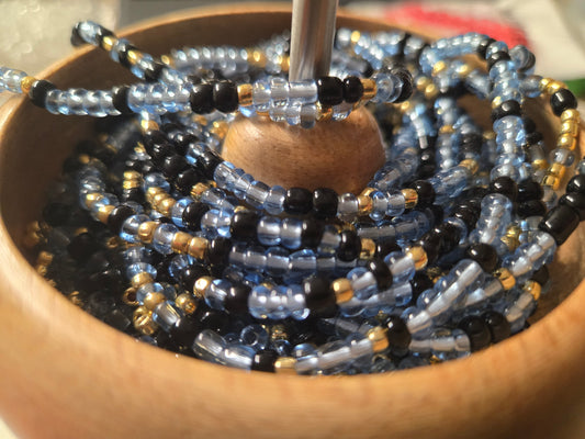 Ocean Blue Tie On Waistbeads