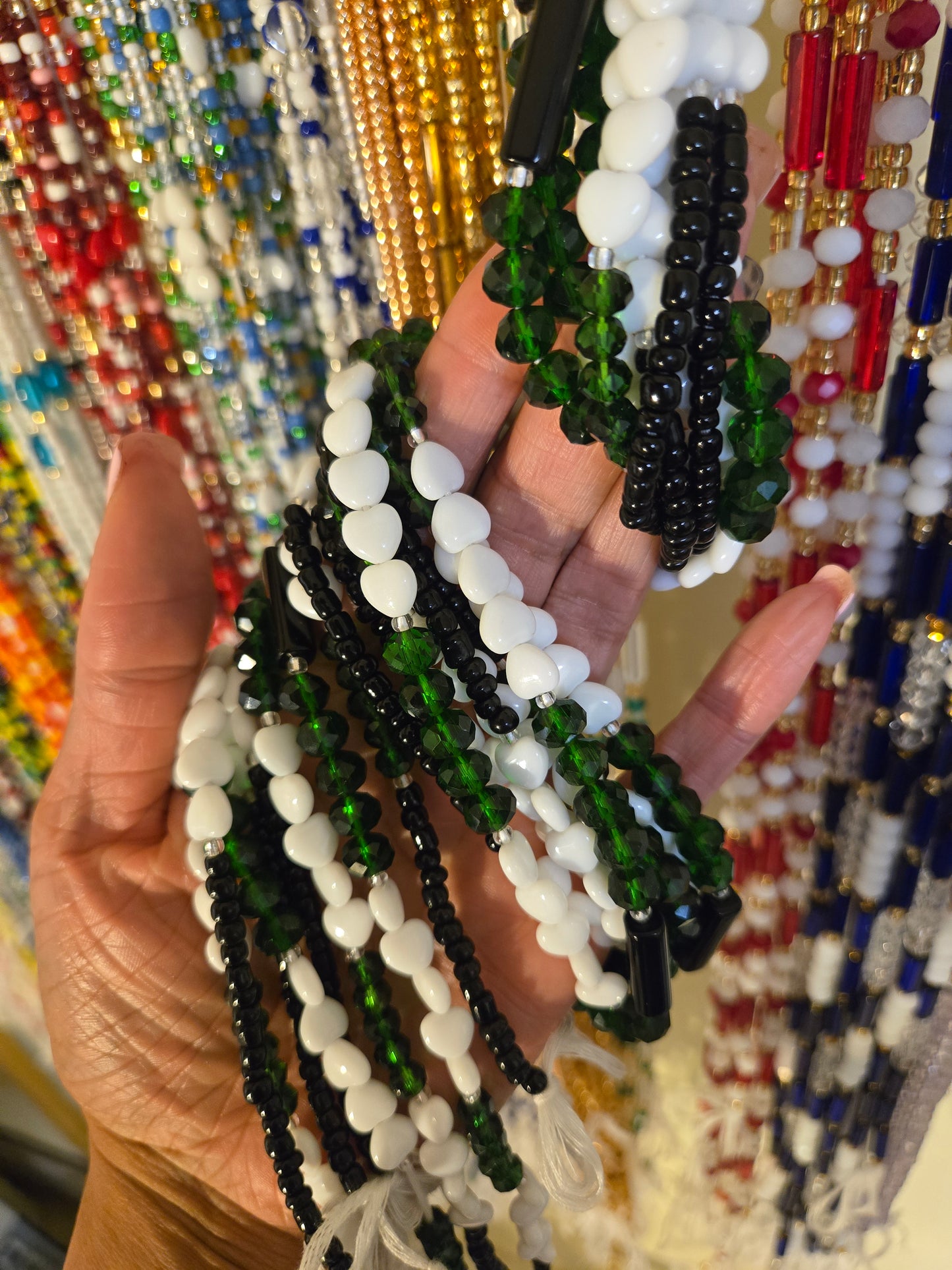 Evergreen Love Tie On Waistbeads - GBead Adornments
