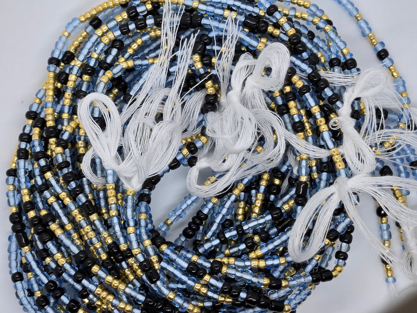 Ocean Blue Tie On Waistbeads