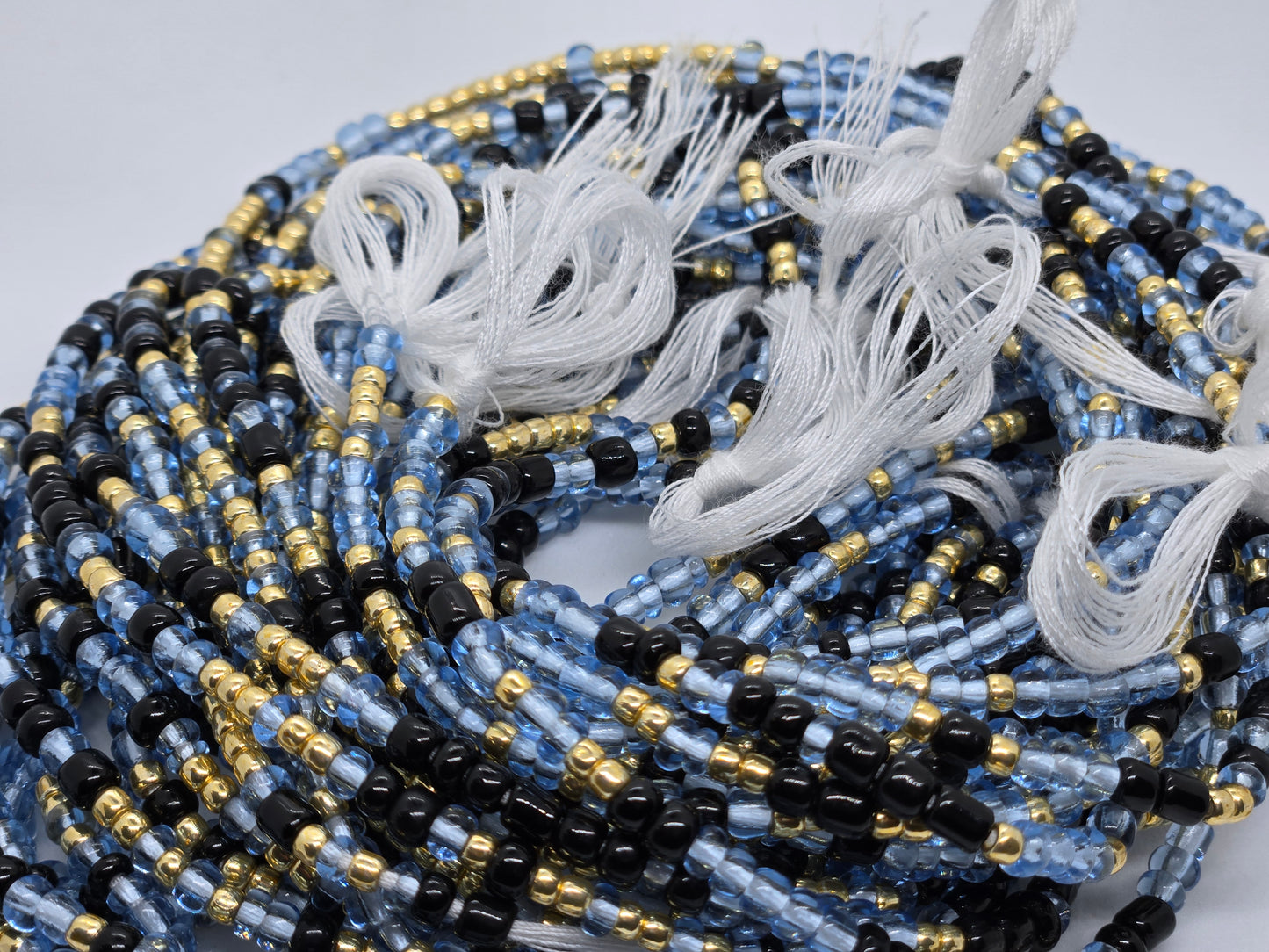 Ocean Blue Tie On Waistbeads