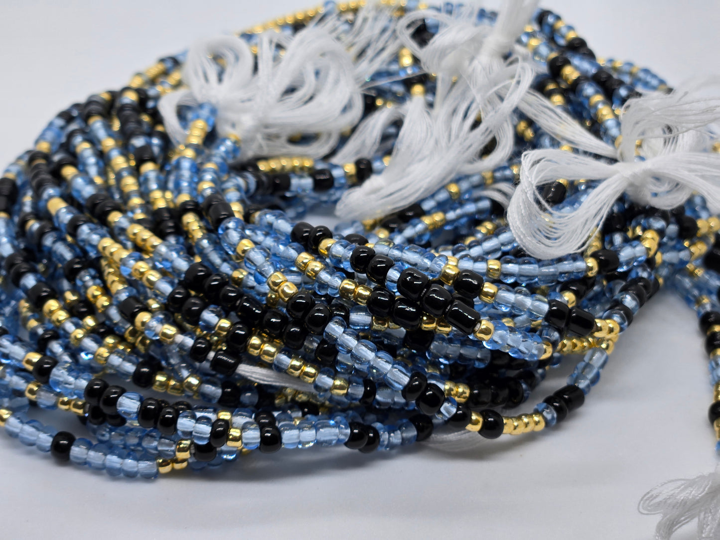 Ocean Blue Tie On Waistbeads