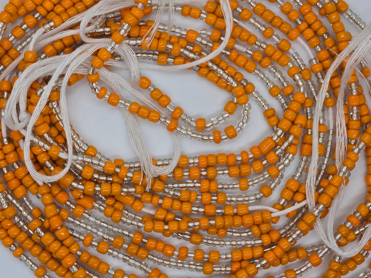 Orange Creamsicle Tie On Waistbeads