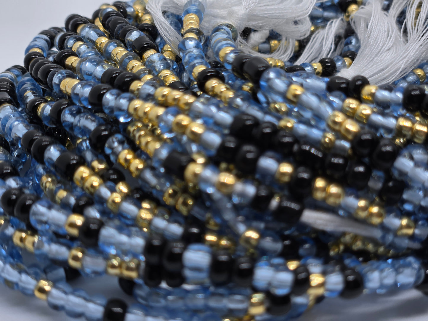 Ocean Blue Tie On Waistbeads