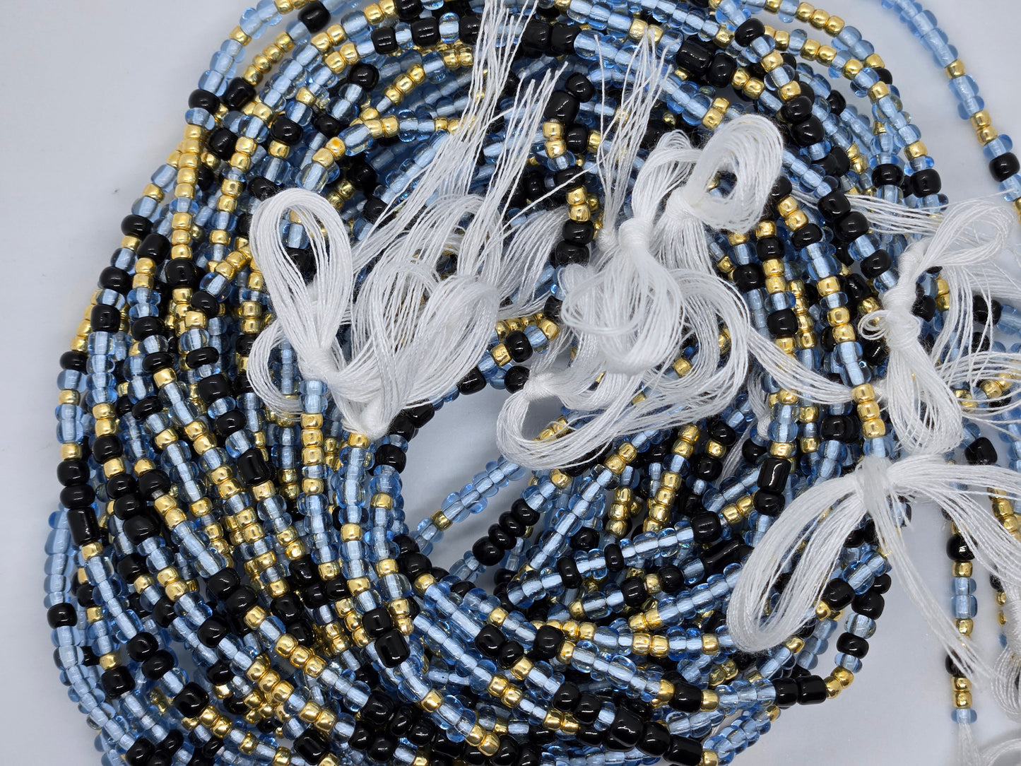 Ocean Blue Tie On Waistbeads