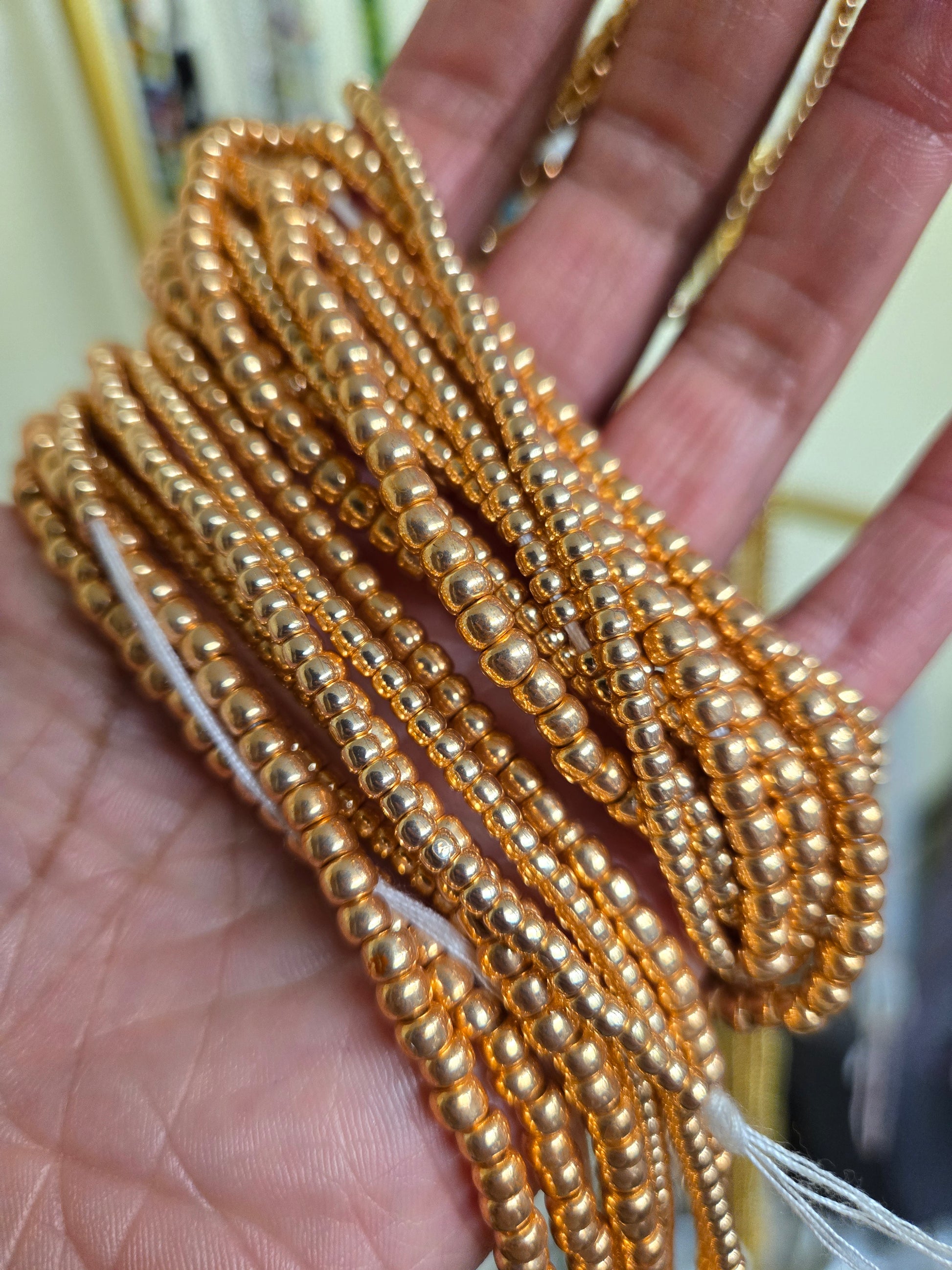 Rose Gold Tie On Waistbeads - GBead Adornments