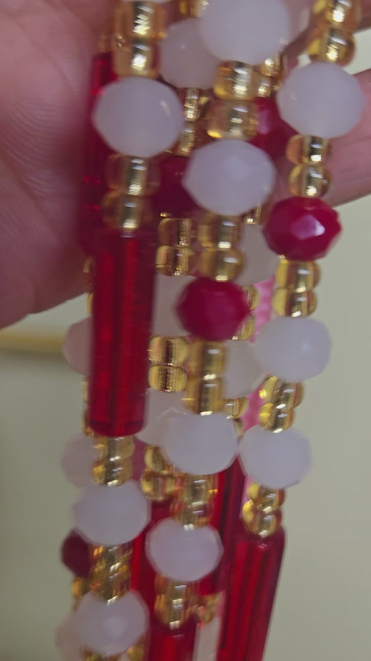 Cherry Kiss Tie- On Waistbeads