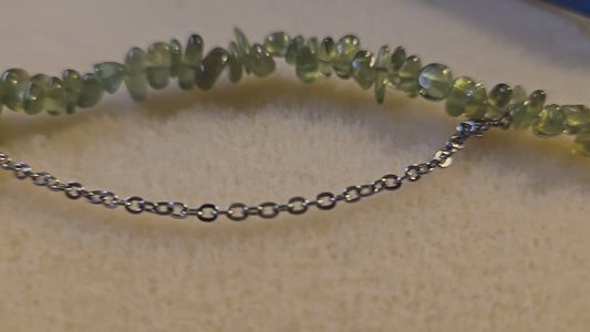 Peridot Cowrie Anklet