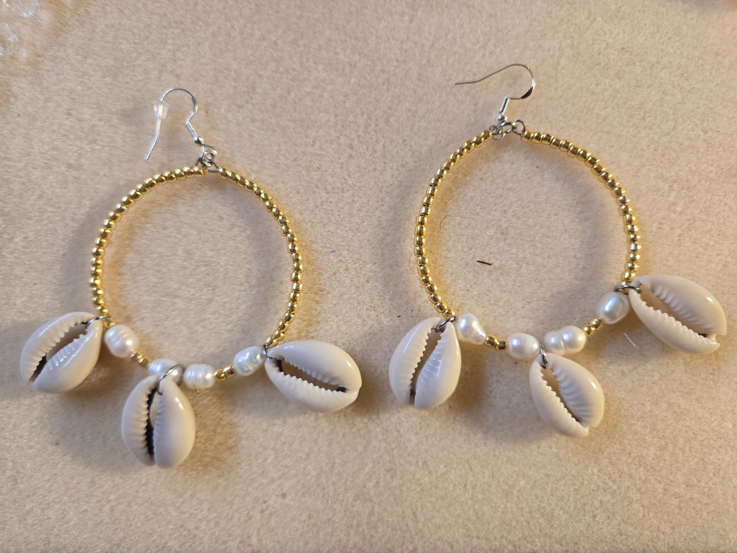 Island Muse Cowrie Hoop Earrings