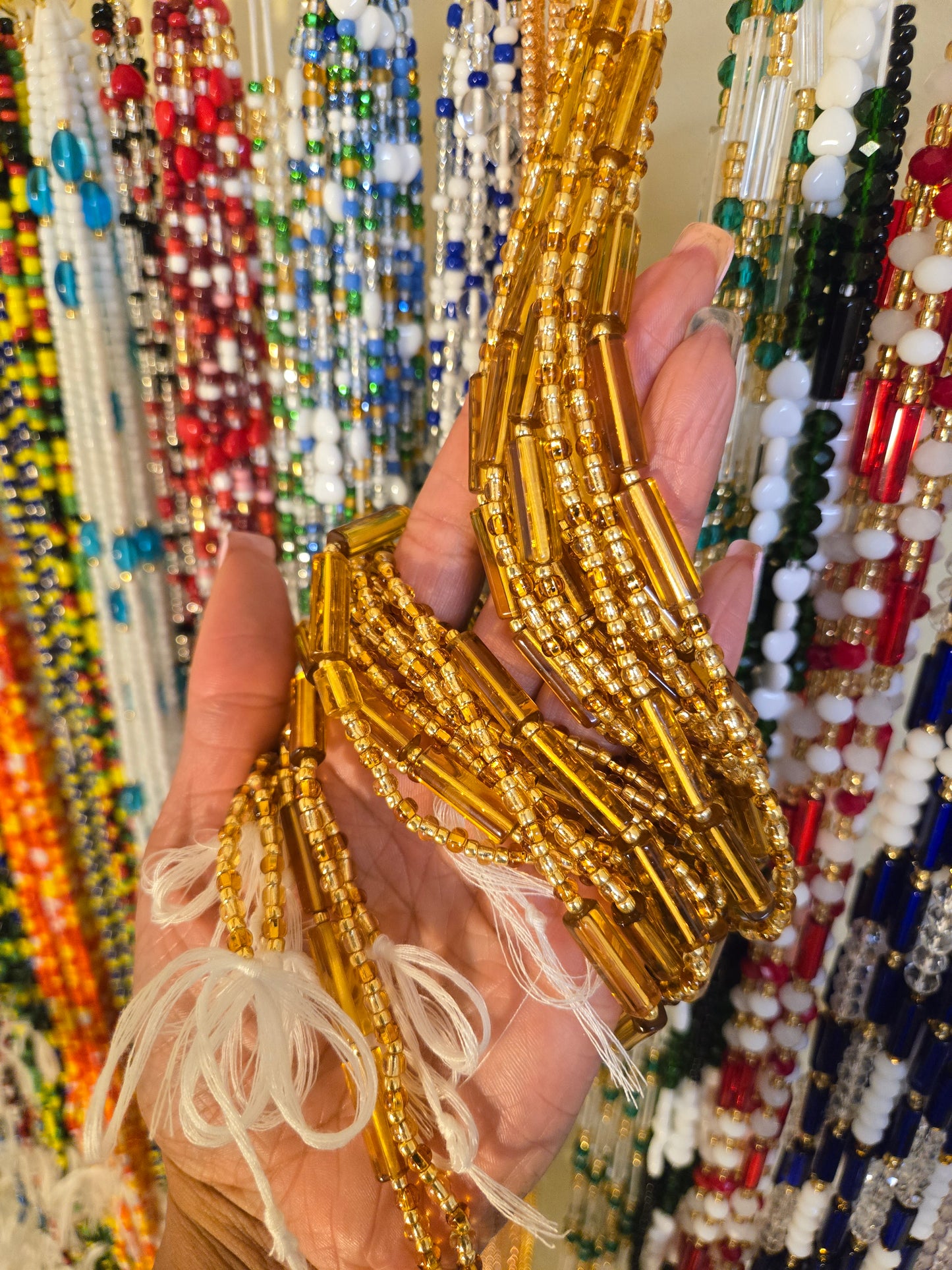 Amber Allure Tie On Waistbeads - GBead Adornments