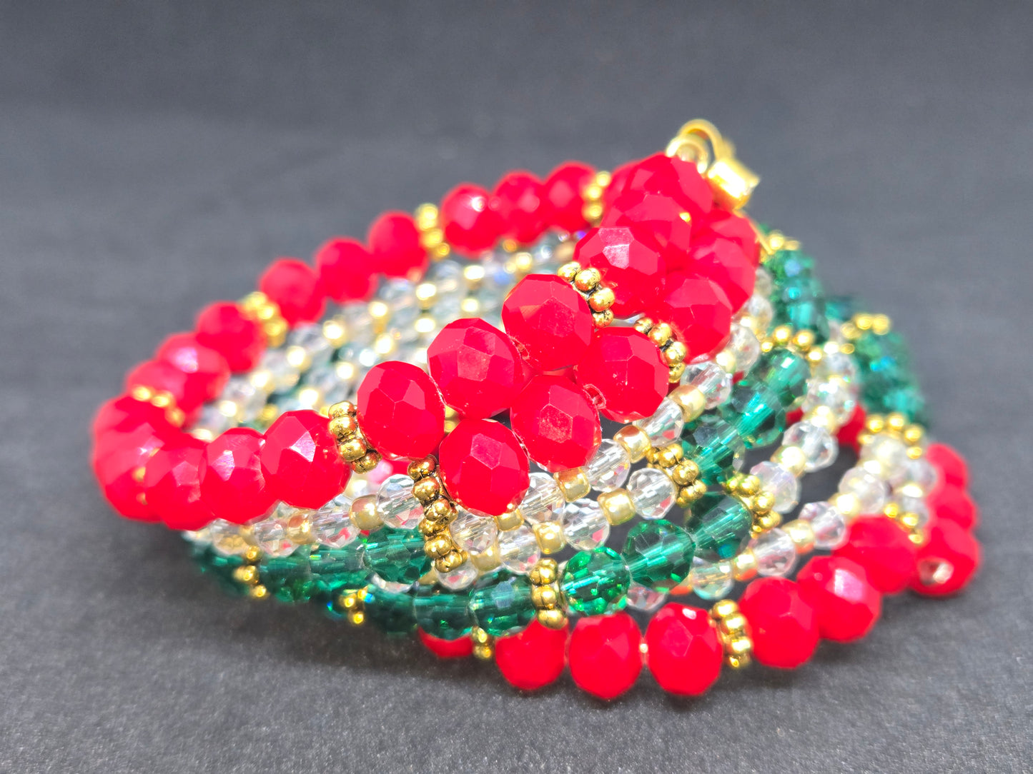 Golden Bow Holiday Wrap Bracelet