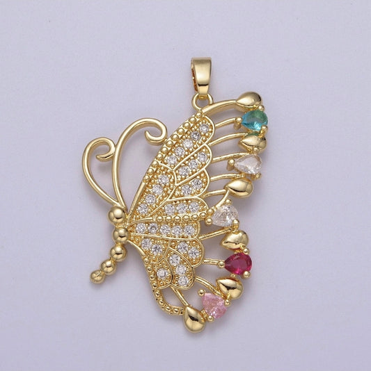 Golden Butterfly Pendant - GBead Adornments