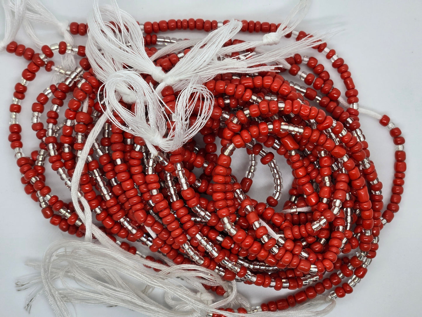Red Passion Tie on Waistbeads