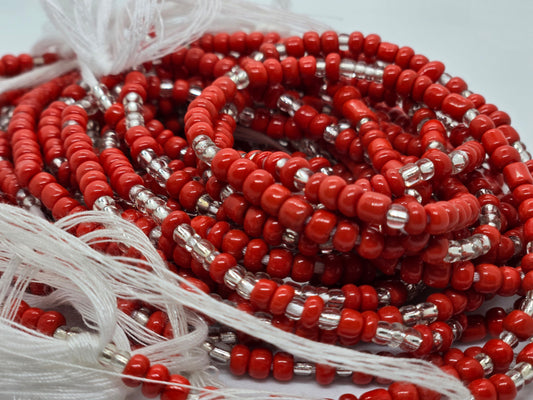 Red Passion Tie on Waistbeads
