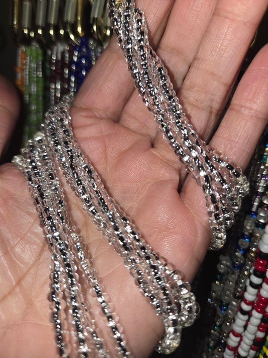 Glacier Clear Tie- On Waistbeads