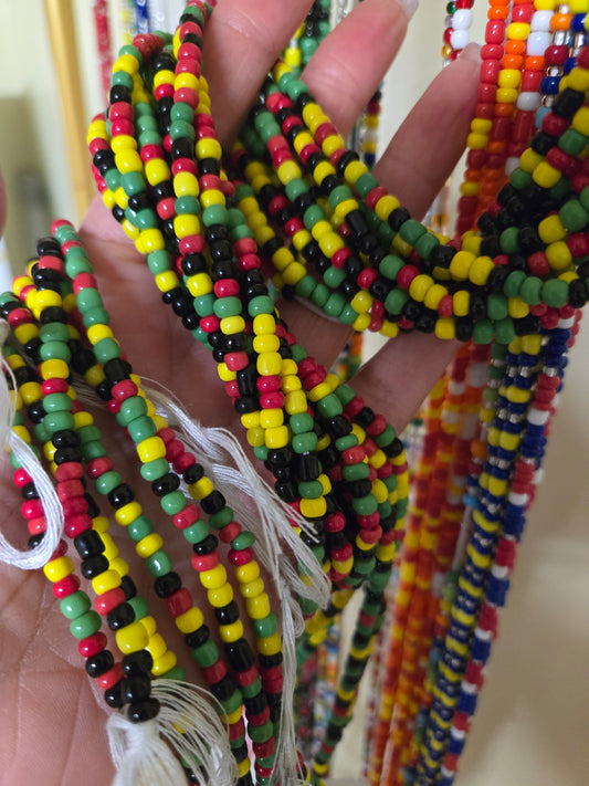 Juneteenth Tie- On Waistbeads - GBead Adornments