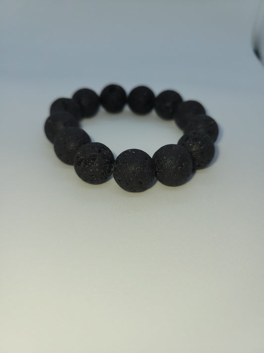 Lava Beads Gemstone Bracelet 10mm