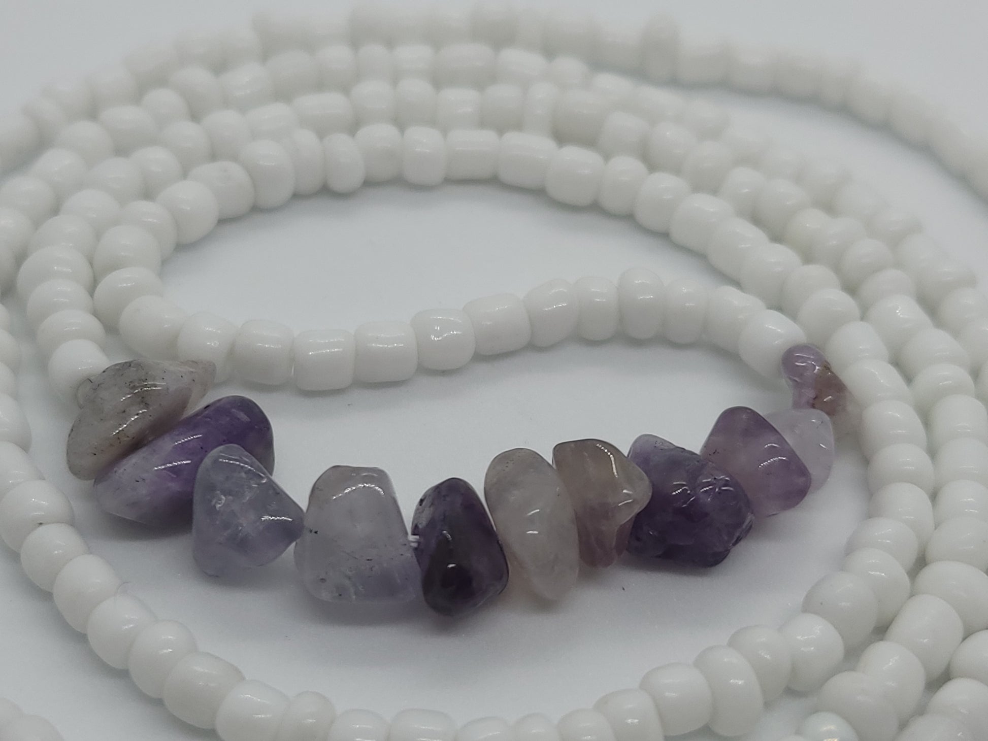 Amethyst Chip Waistbead - GBead Adornments