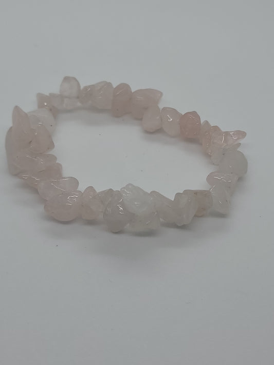 Rose Quartz Chip Bracelet