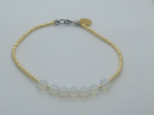 Moonstone Opal Anklet